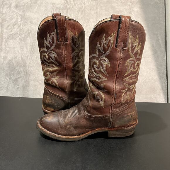 Dan Post Work Welt Boots Men's 9.5 D Brown Leather Western Work Boots - Picture 9 of 10
